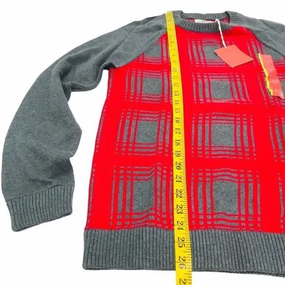 Mossimo Supply Co Sweater Men’s Size S Red Gray Cotton - Picture 10 of 11